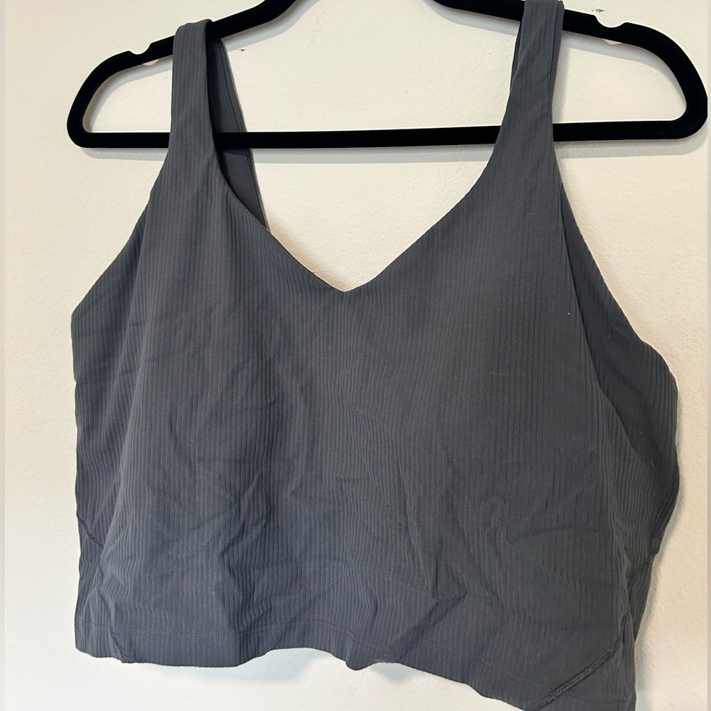 Lululemon Align Tank 14 Ribbed Graphite Gray